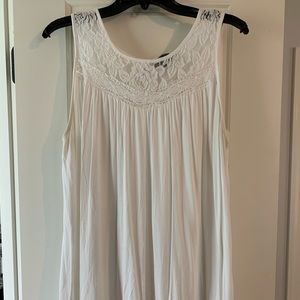 POL cream sleeveless boutique top